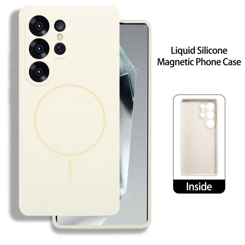Magsafe Magnetic Liquid Silicone Case For Samsung