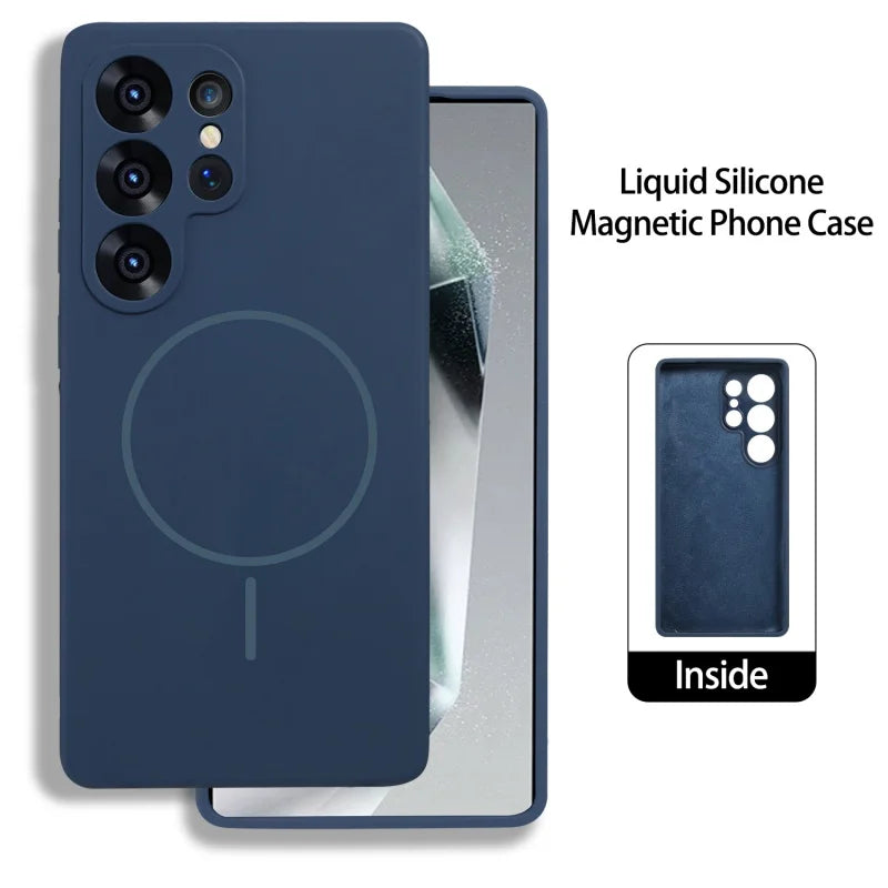 Magsafe Magnetic Liquid Silicone Case For Samsung