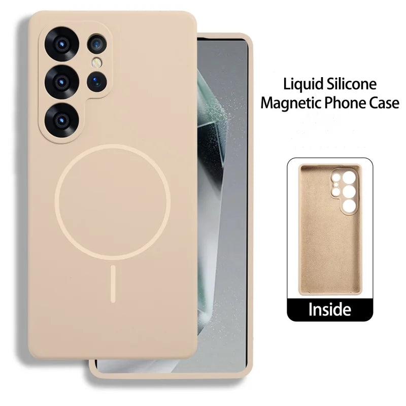 Magsafe Magnetic Liquid Silicone Case For Samsung