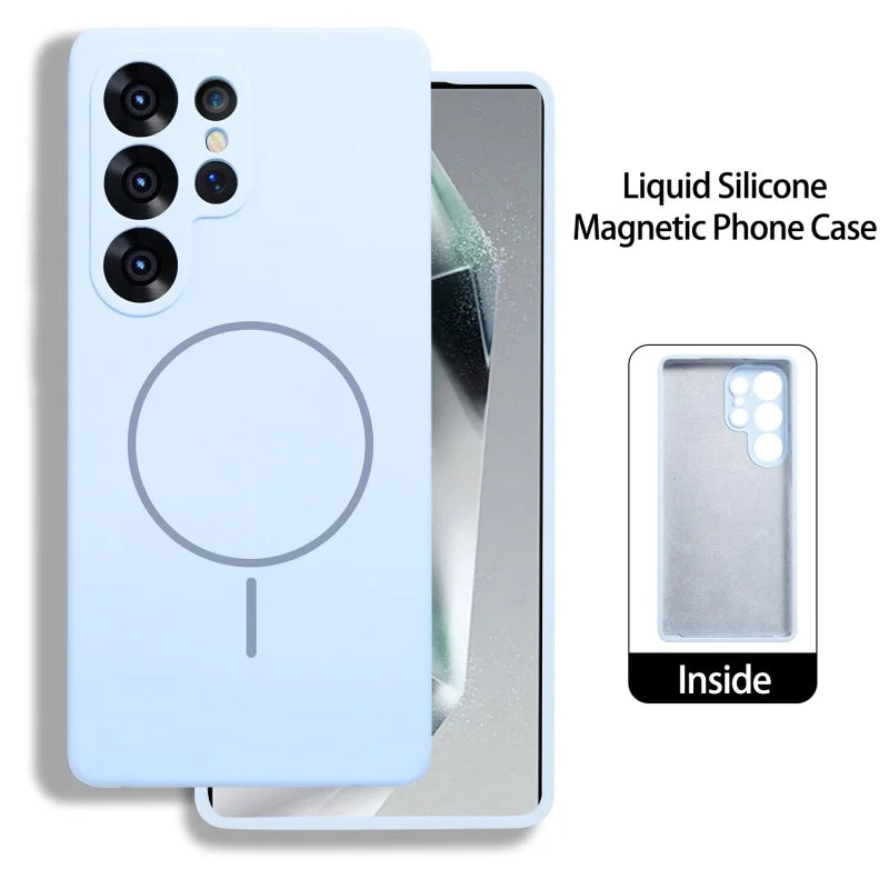 Magsafe Magnetic Liquid Silicone Case For Samsung