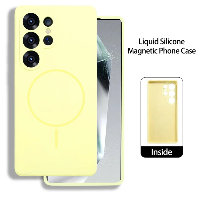 Magsafe Magnetic Liquid Silicone Case For Samsung