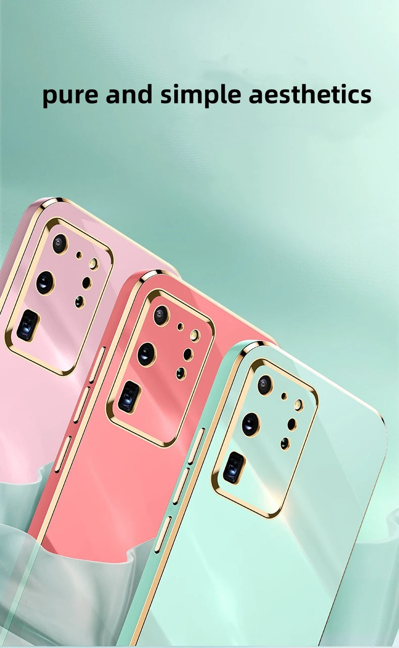 Electroplating full-cover anti-fall case for Samsung