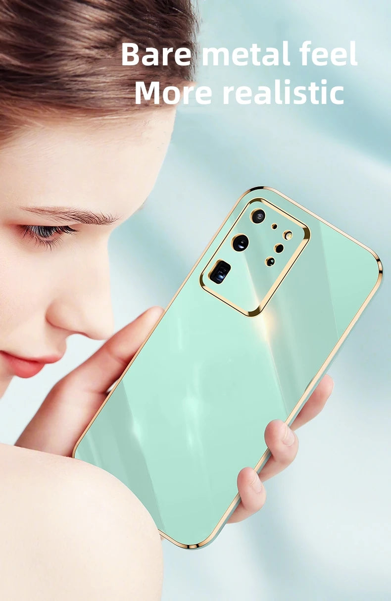 Electroplating full-cover anti-fall case for Samsung