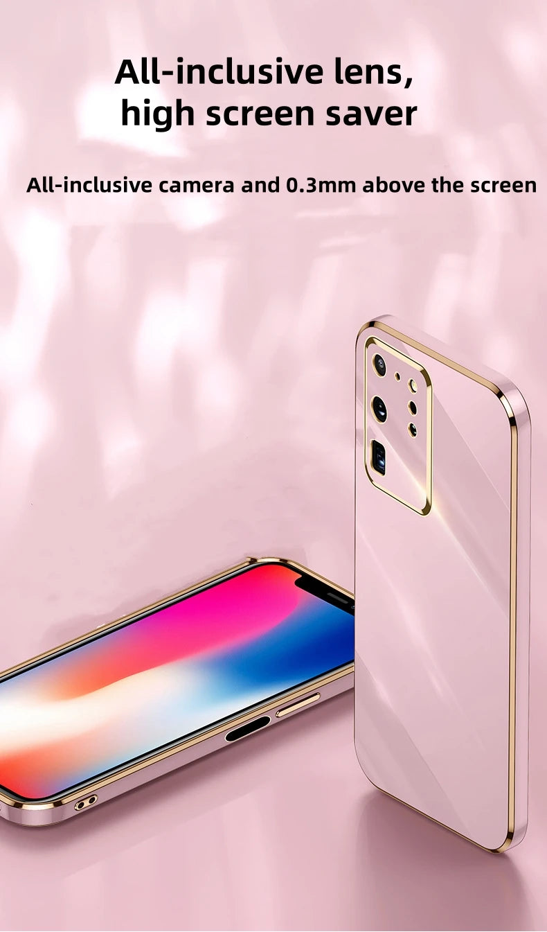 Electroplating full-cover anti-fall case for Samsung