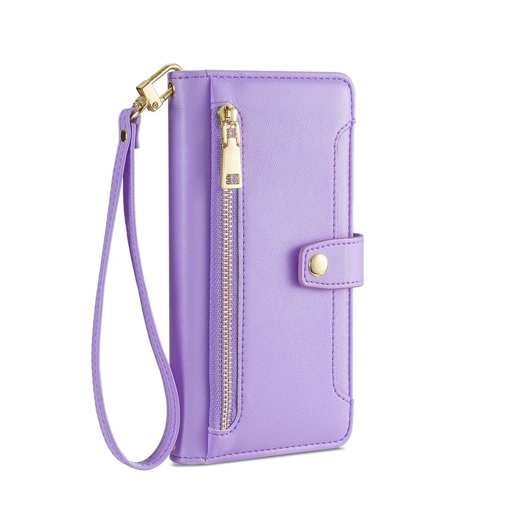 Card Slot Flip Wallet Crossbody Case for iphone
