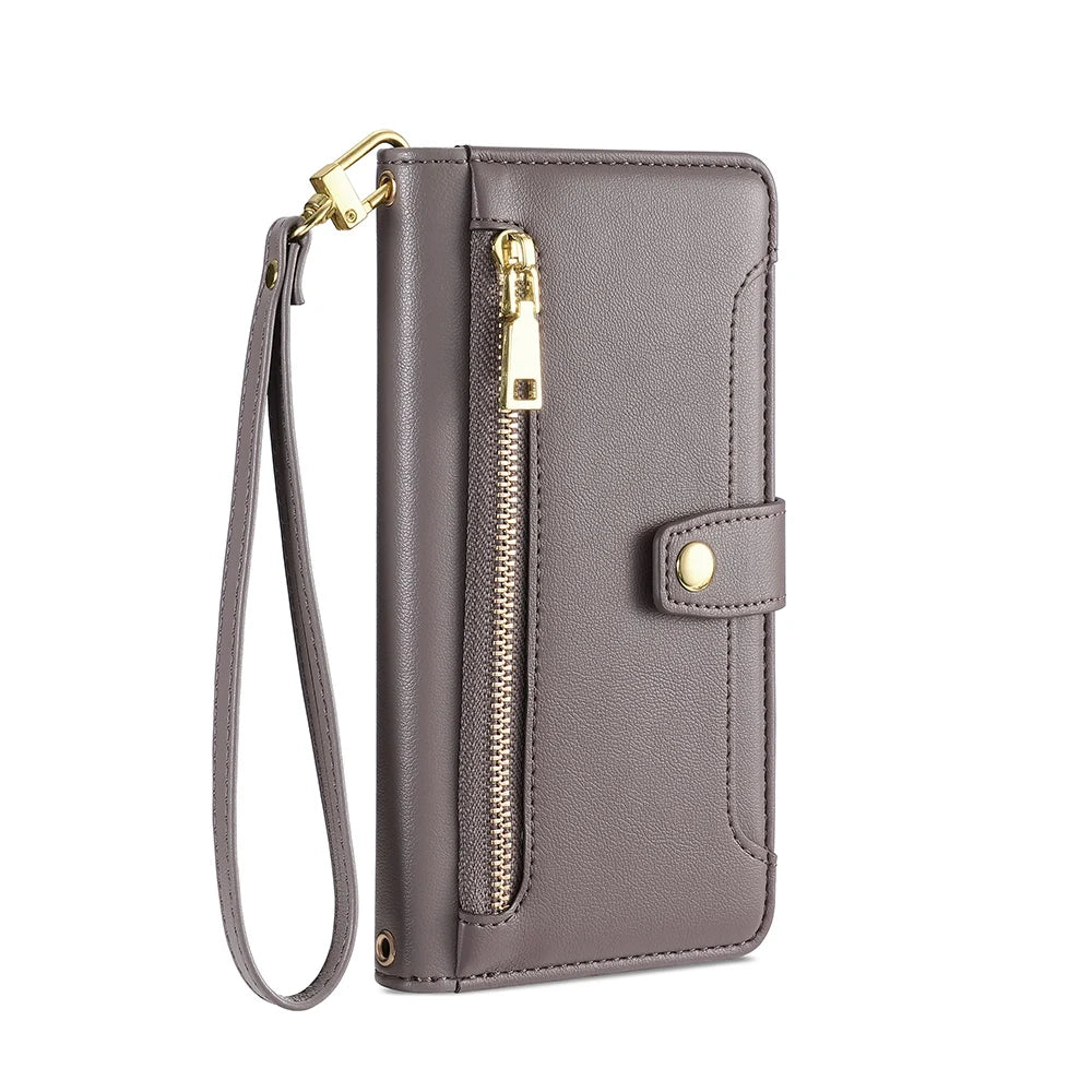 Card Slot Flip Wallet Crossbody Case for iphone