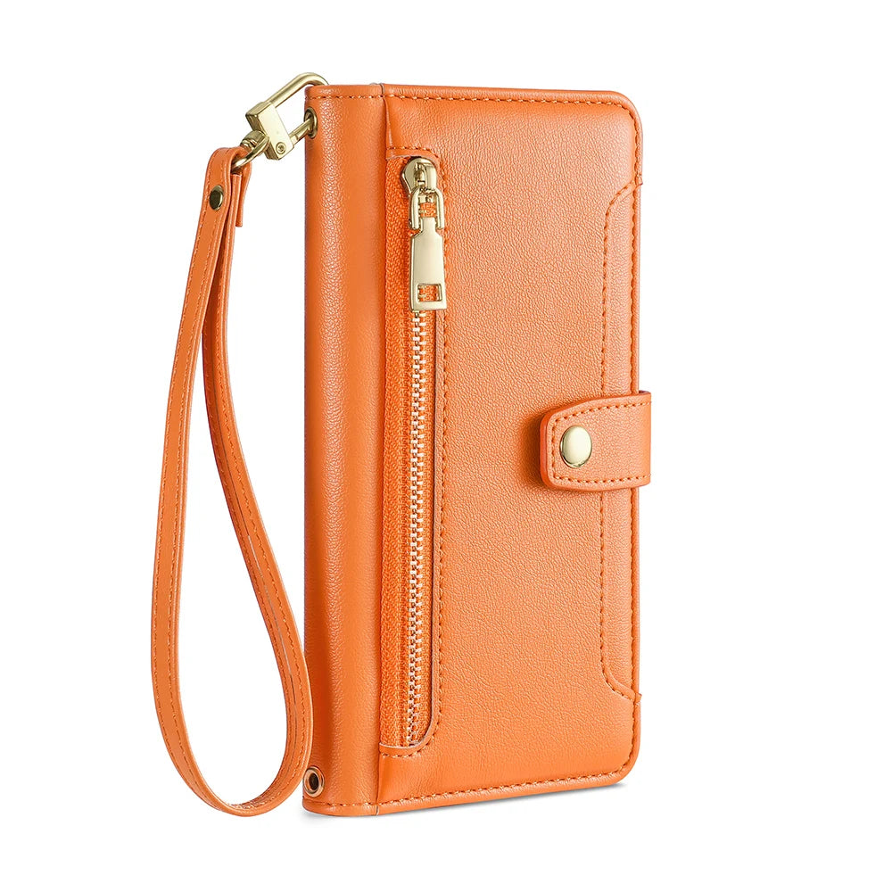 Card Slot Flip Wallet Crossbody Case for iphone