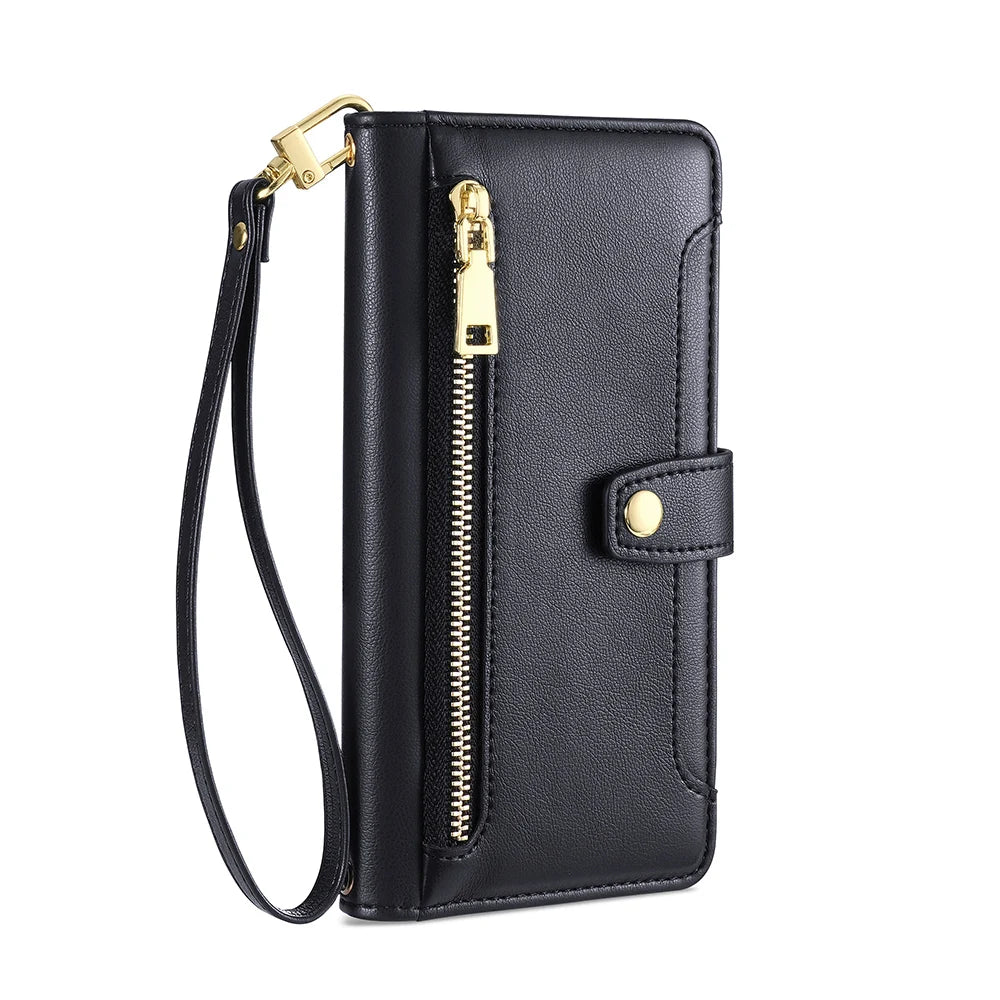 Card Slot Flip Wallet Crossbody Case for iphone