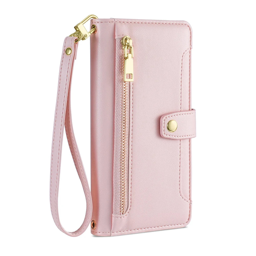 Card Slot Flip Wallet Crossbody Case for iphone