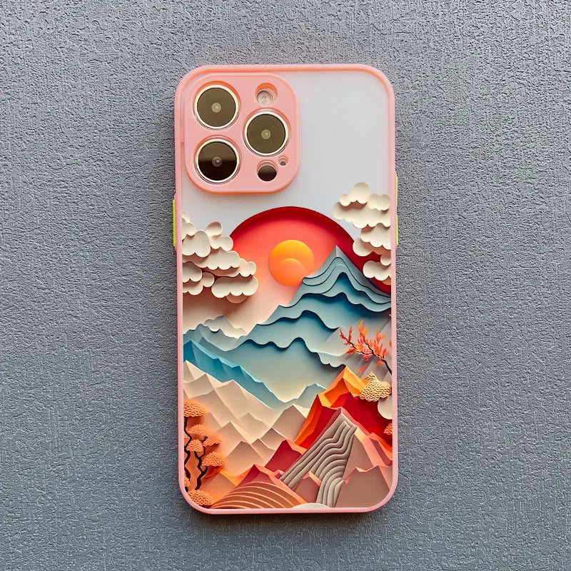 Printing Landscape Matte Case For iPhone