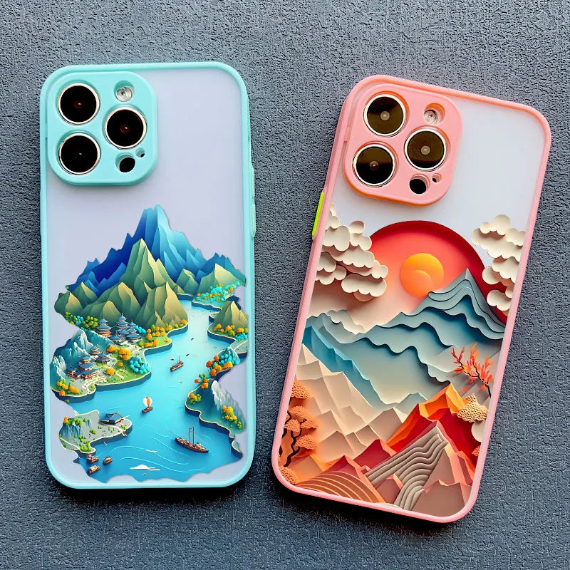 Printing Landscape Matte Case For iPhone