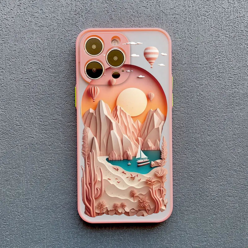 Printing Landscape Matte Case For iPhone