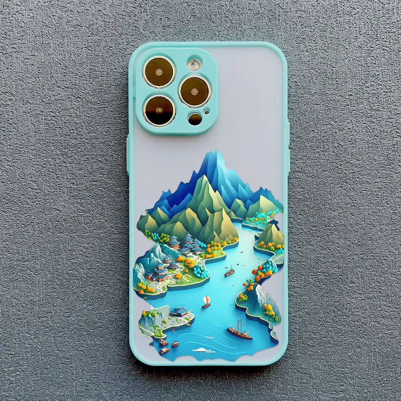 Printing Landscape Matte Case For iPhone