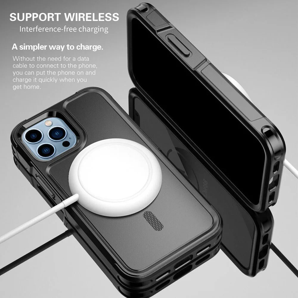 MagSafe Magnetic Shockproof Heavy Matte Case For iPhone