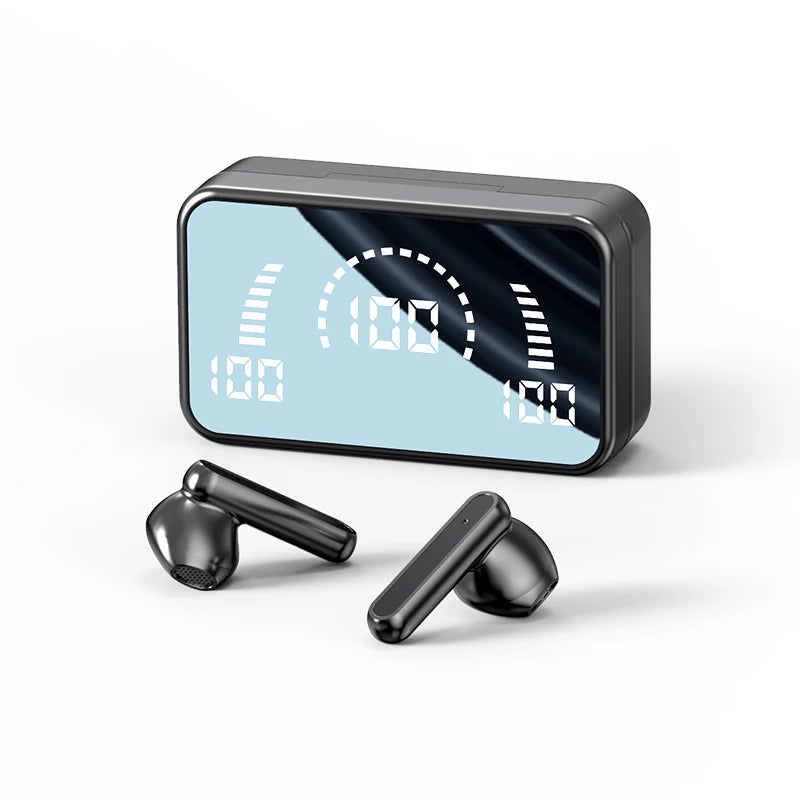 Mirror digital display in-ear Bluetooth noise-cancelling headphones