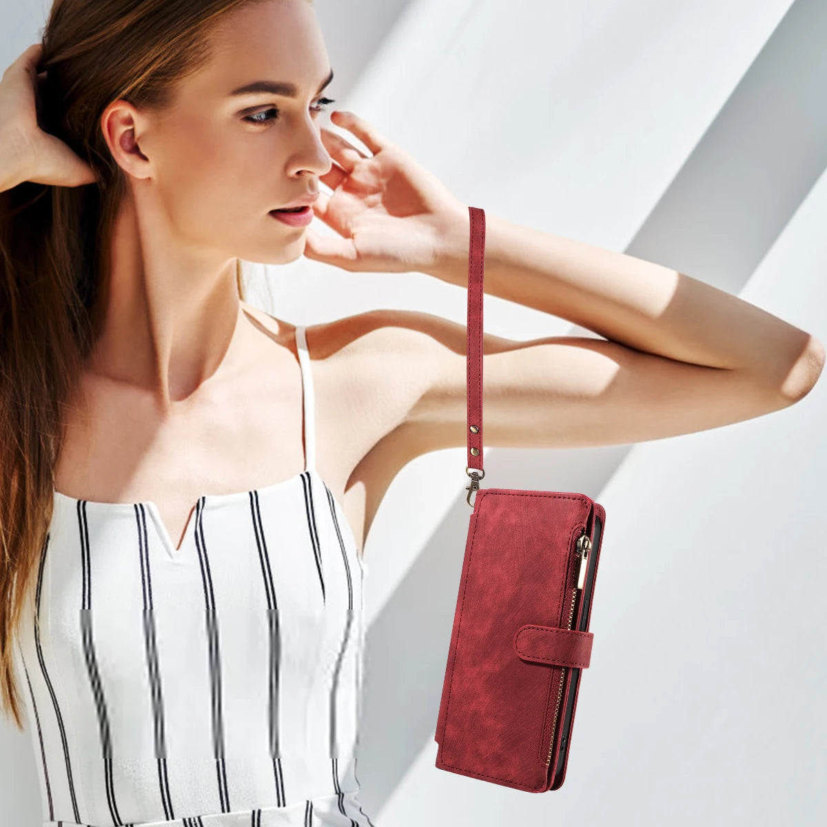 Flip Wallet Leather Case for Samsung