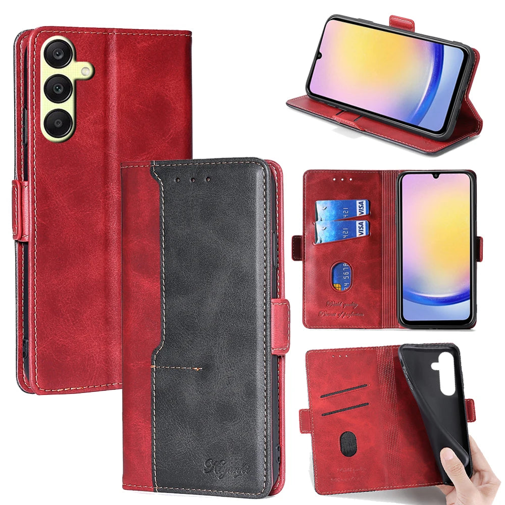 Business Flip Cover Card Slot Leather Wallet Case for Samsung