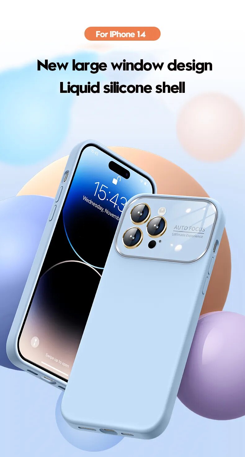 Square Liquid Silicone Case for iPhone