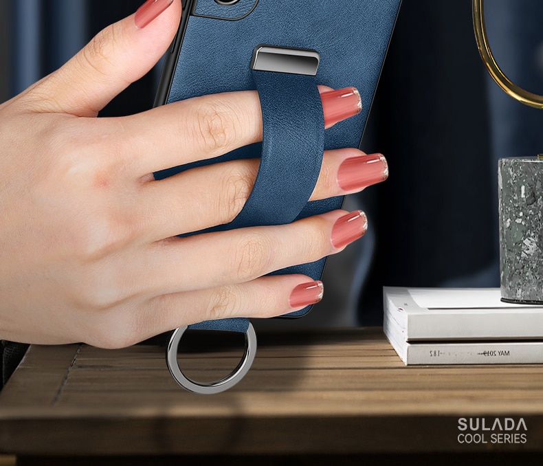 Leather Wristband Hand Strap Case for Samsung
