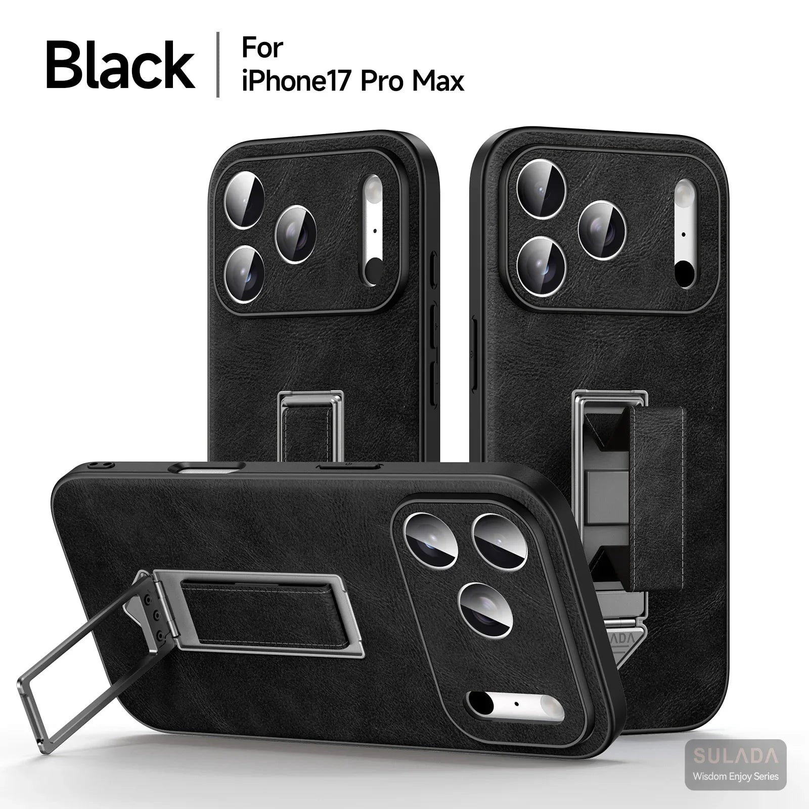 Wrist Strap Folding Stand Thin Leather Case For iphone