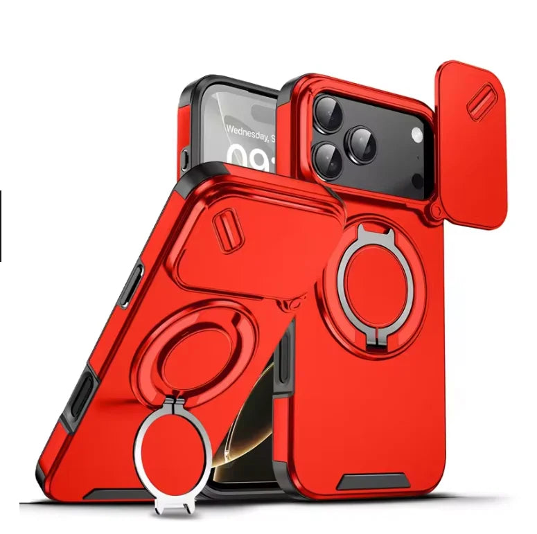 Armor Shockproof Magnetic Ring Stand Holder Case For iphone