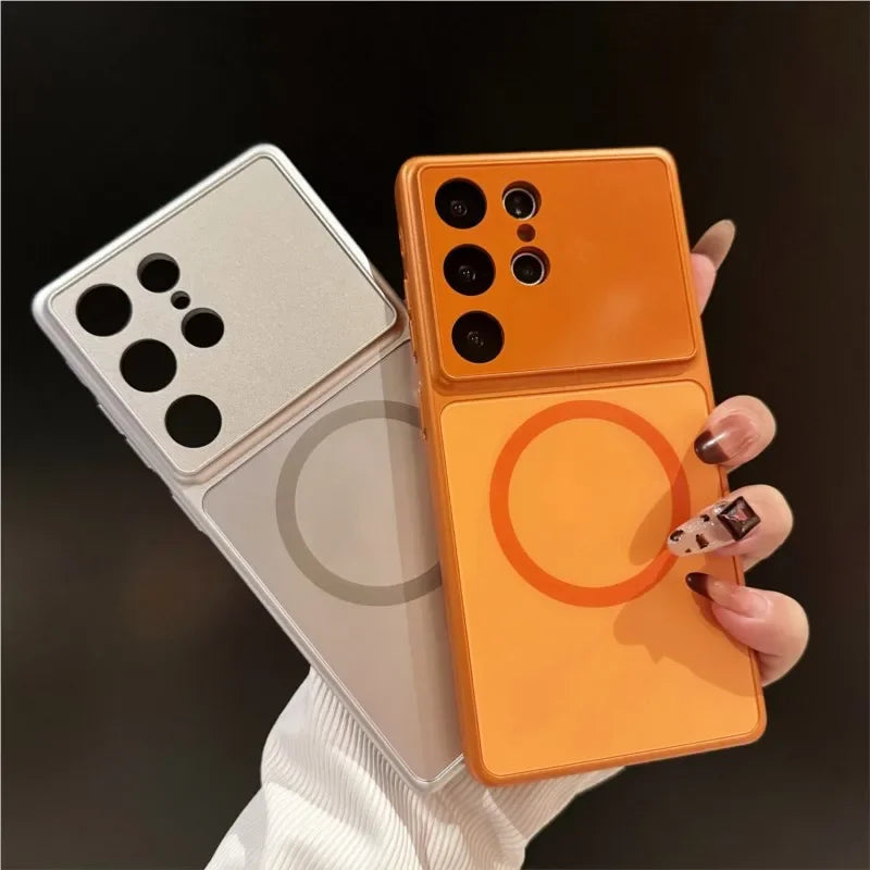 Magsafe Nano Matte Tempered Glass Case For Samsung