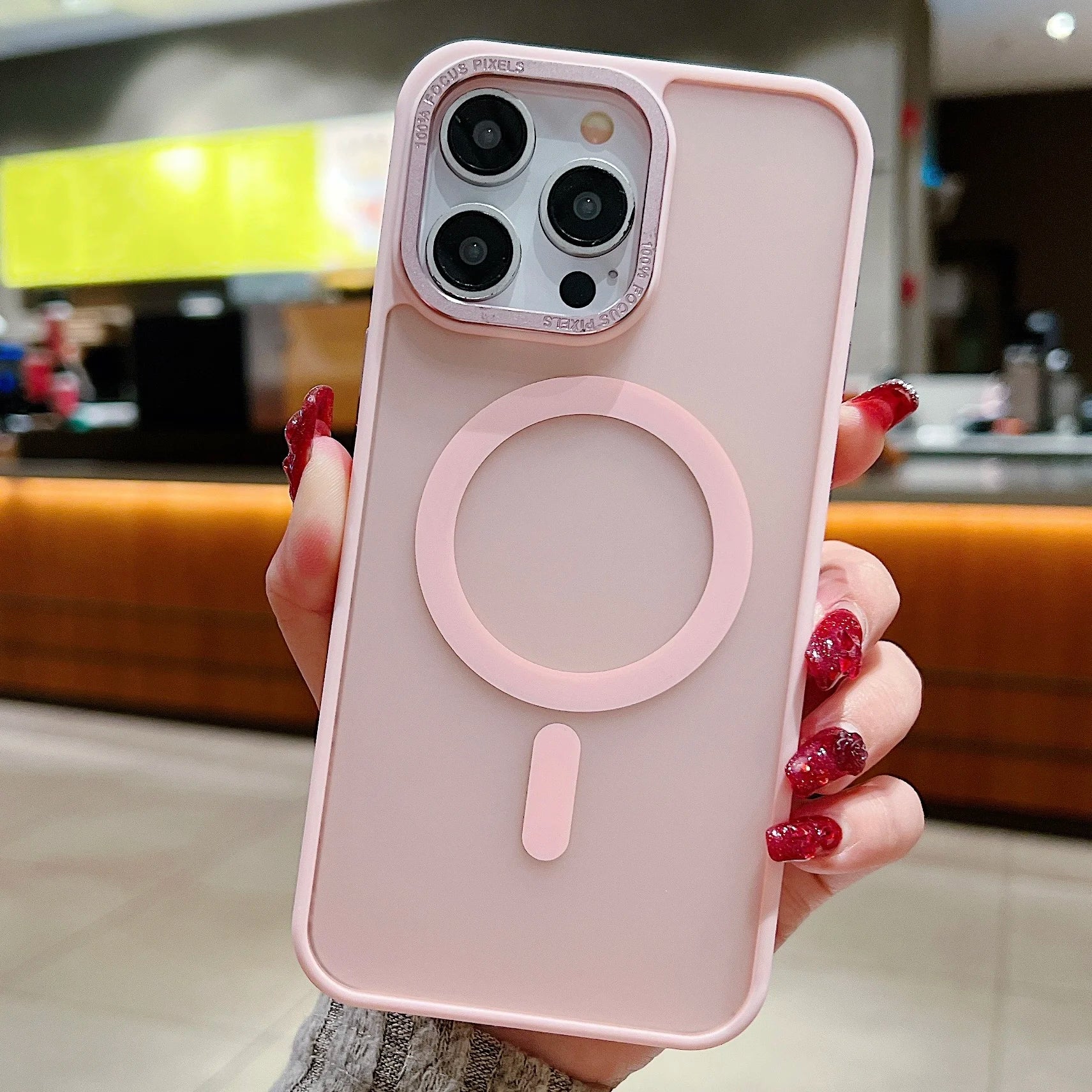 Magsafe Magnetic Matte Skin Touch Clear Case for iPhone