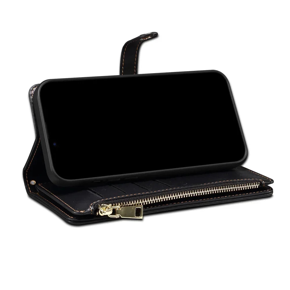 RFID lanyard crossbody wallet case for Samsung