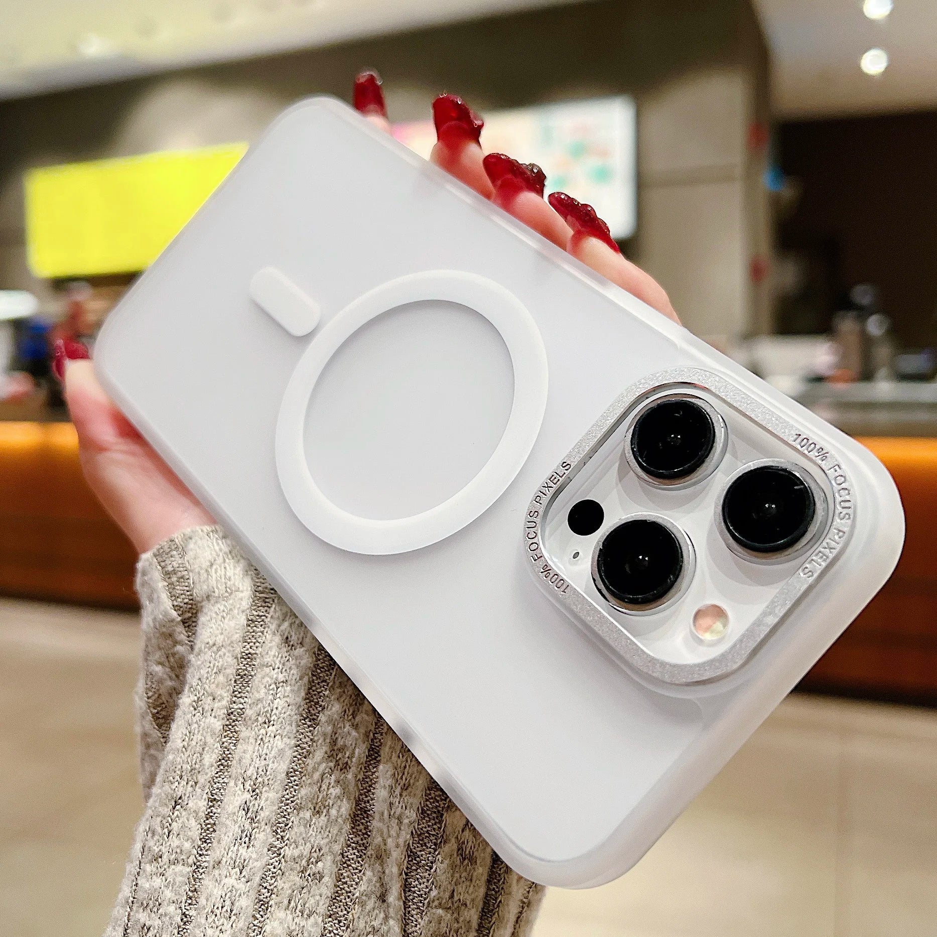 Magsafe Magnetic Matte Skin Touch Clear Case for iPhone