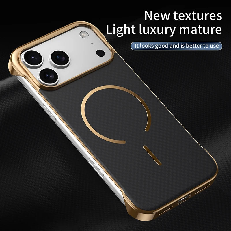 Frameless Carbon Fiber Shockproof Case For iPhone