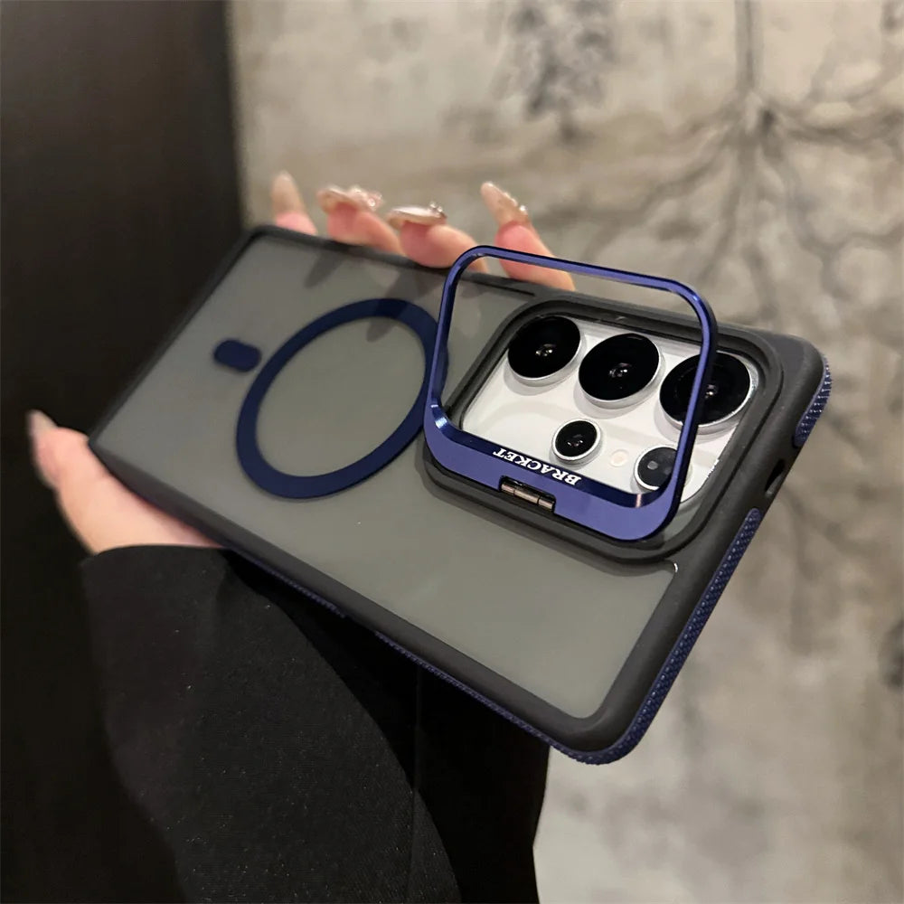 Magsafe Magnetic Metal Lens Protector Stand Case For Samsung