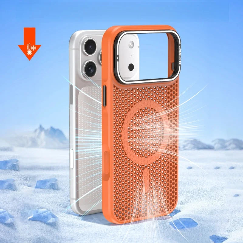 Honeycomb Cooling Magnetic Stand Case for iPhone