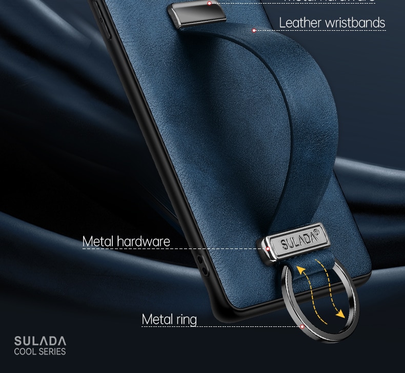 Leather Wristband Hand Strap Case for Samsung