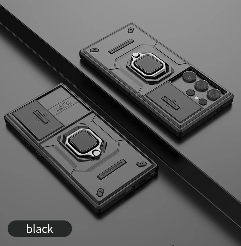 Lens Window Protective Ring Bracket Shockproof Case for Samsung