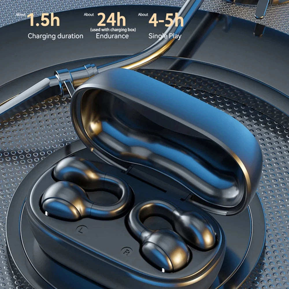 Ear clip bone conduction Bluetooth headset