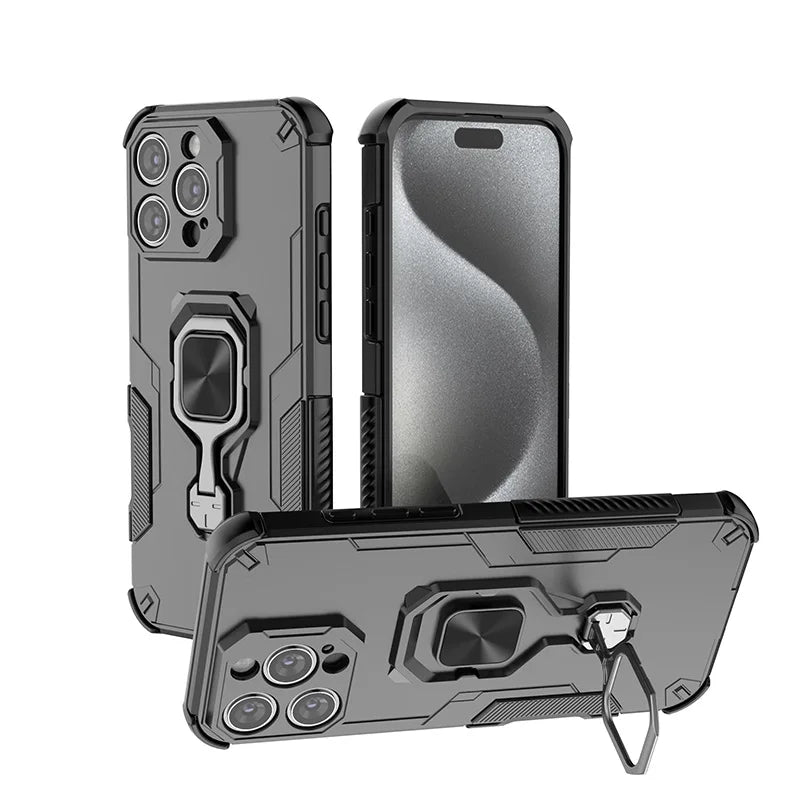 Car magnetic armor bracket case For iPhone