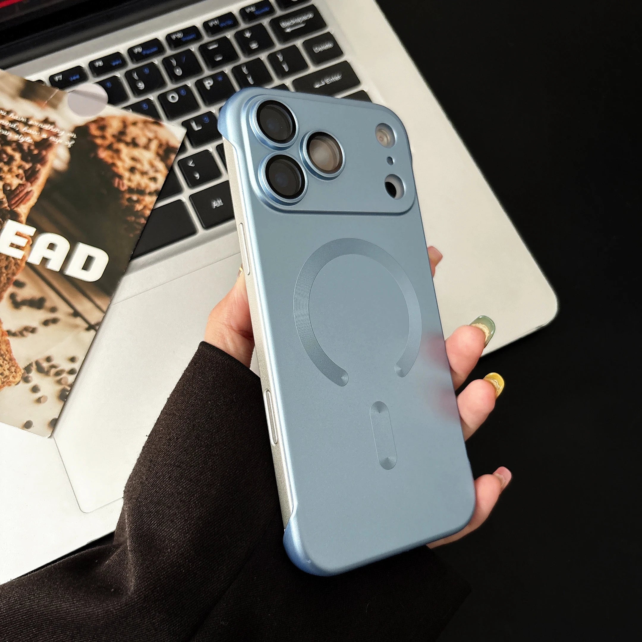 Ultra Thin Matte Magnetic Frameless Case For iPhone