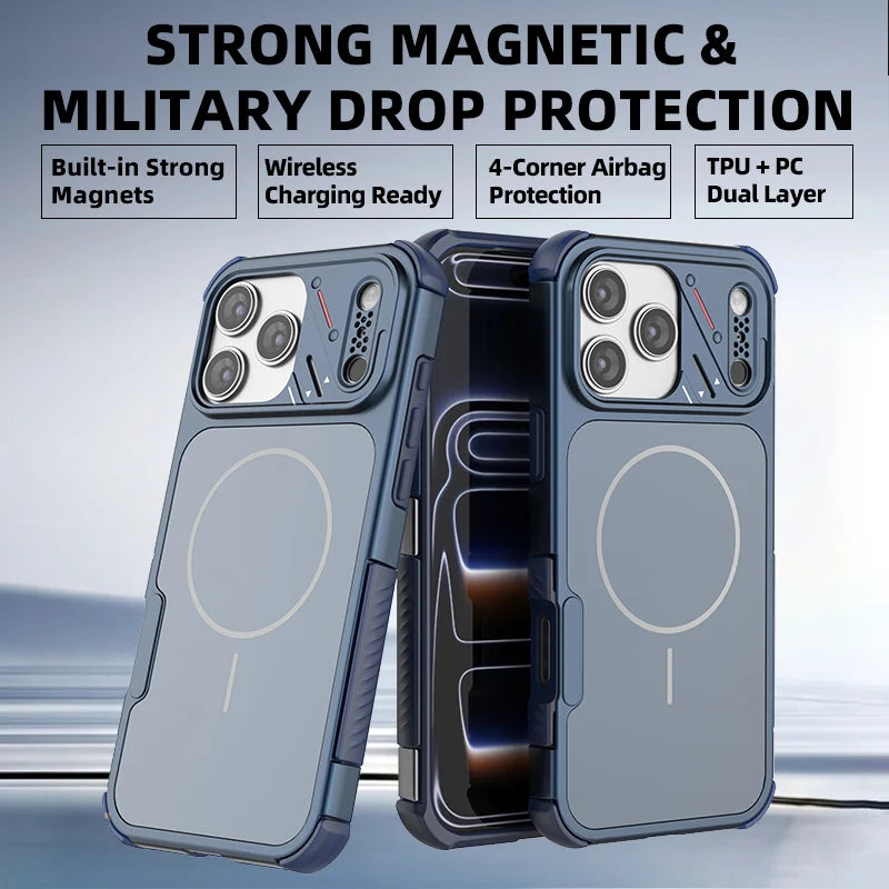 Magnetic Wireless Charging Shockproof Matte Case for IPhone