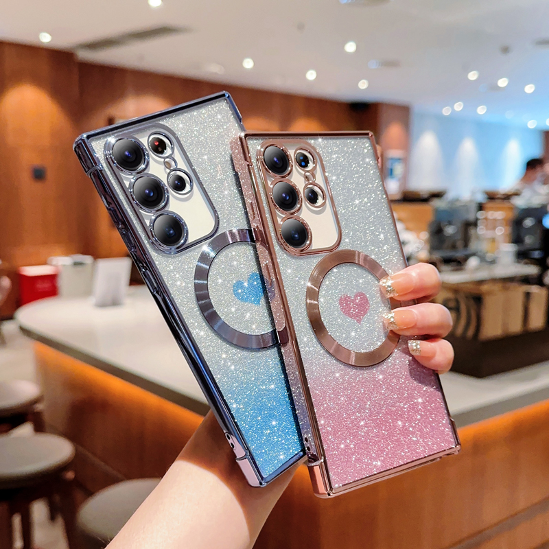 Gradient Glitter Soft Case For Samsung