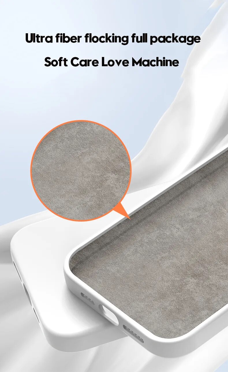 Square Liquid Silicone Case for iPhone