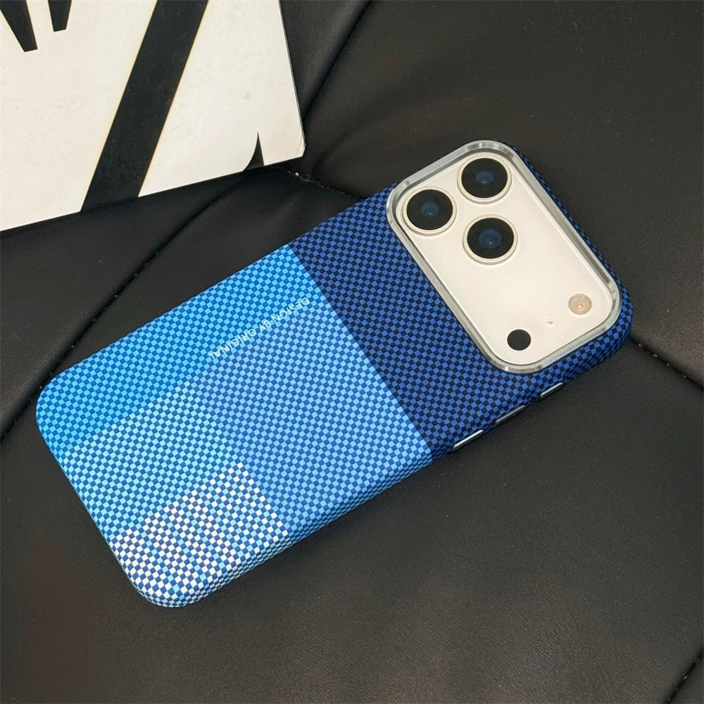 Ultra-thin contrast-color magnetic hard case For iPhone