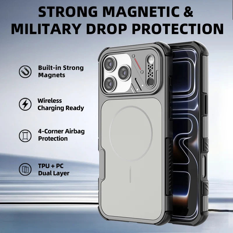 Magnetic Wireless Charging Shockproof Matte Case for IPhone