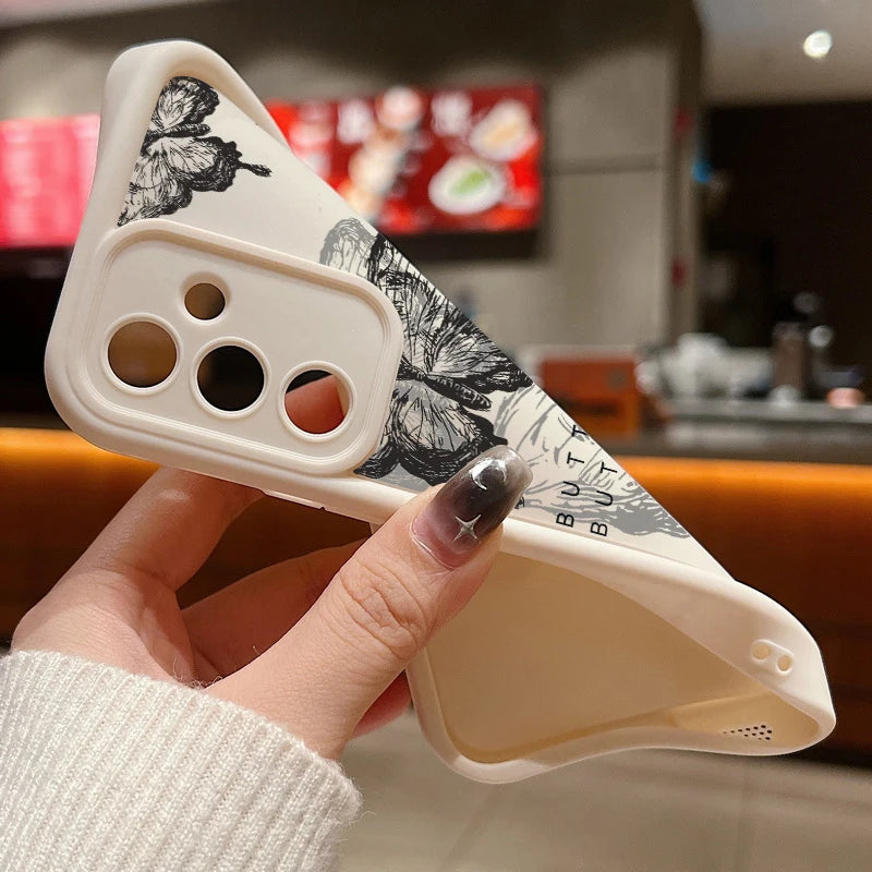 Retro Butterfly Silicone Soft Case For Samsung