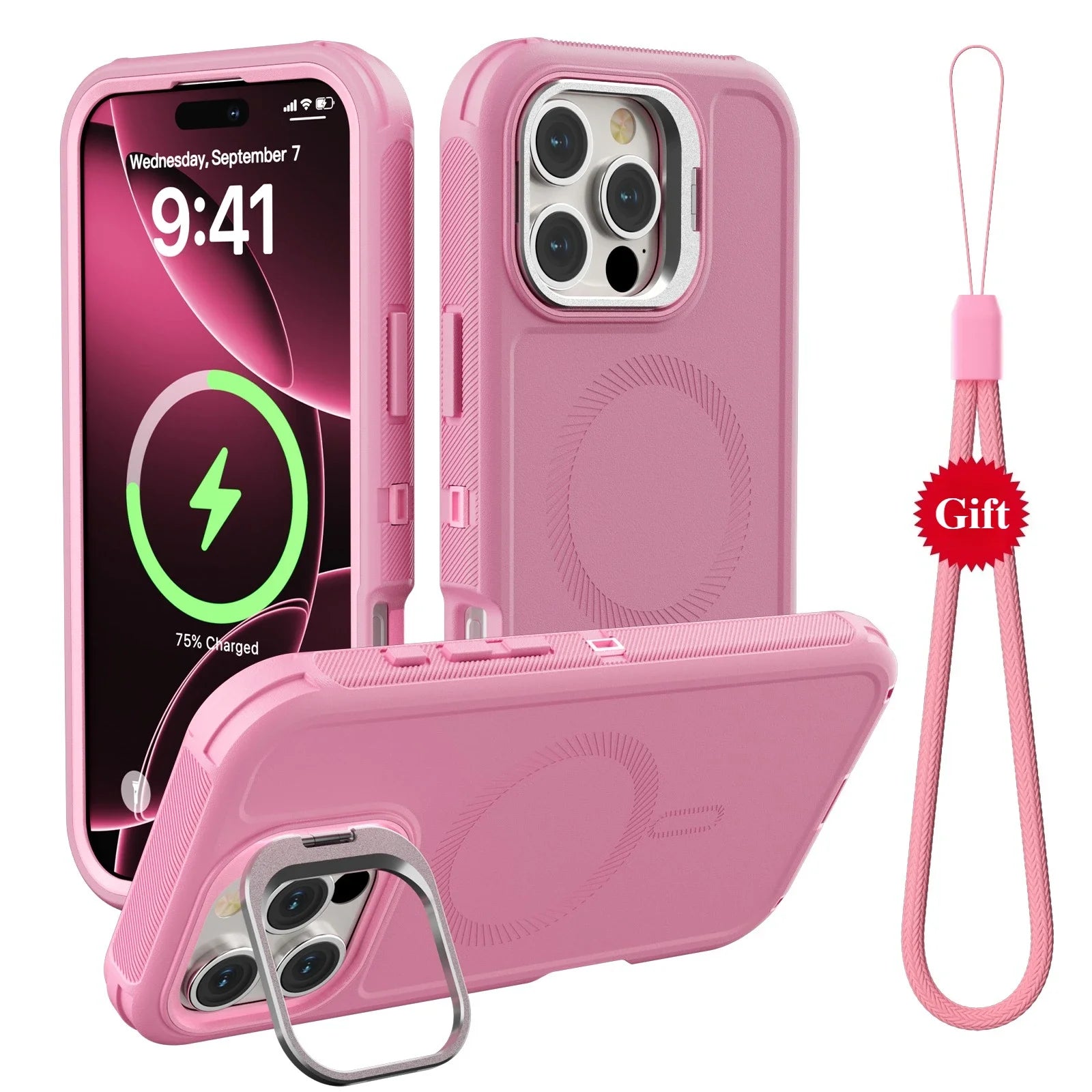 Magsafe Magnetic Alloy Camera Lens Holder Case For iPhone