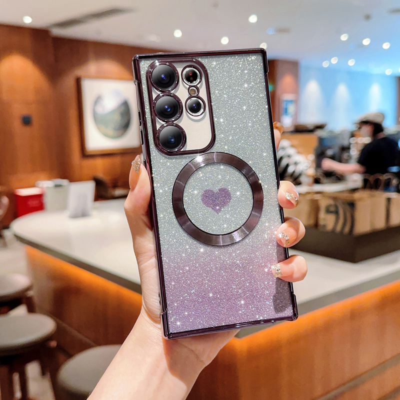 Gradient Glitter Soft Case For Samsung