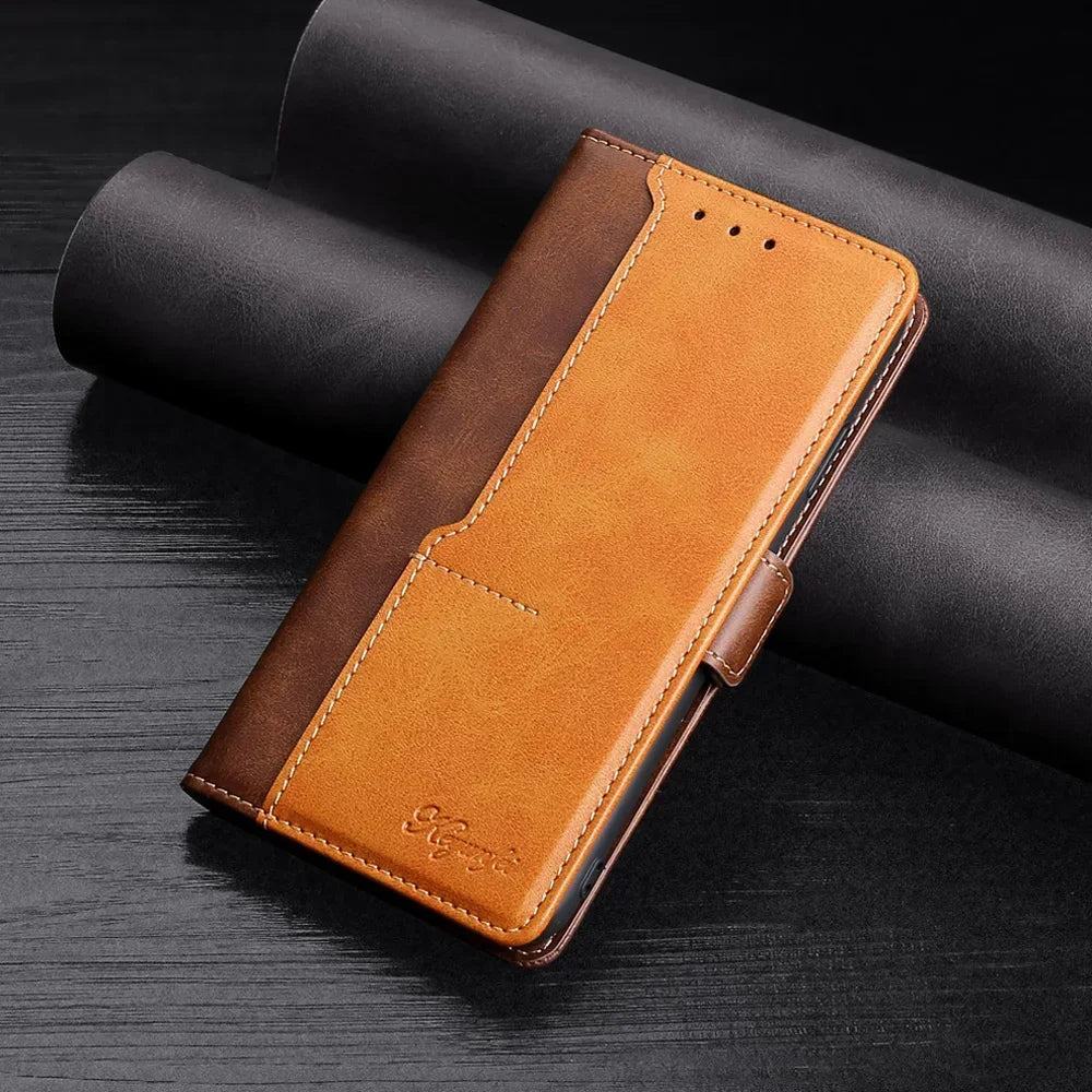 Business Flip Cover Card Slot Leather Wallet Case for Samsung