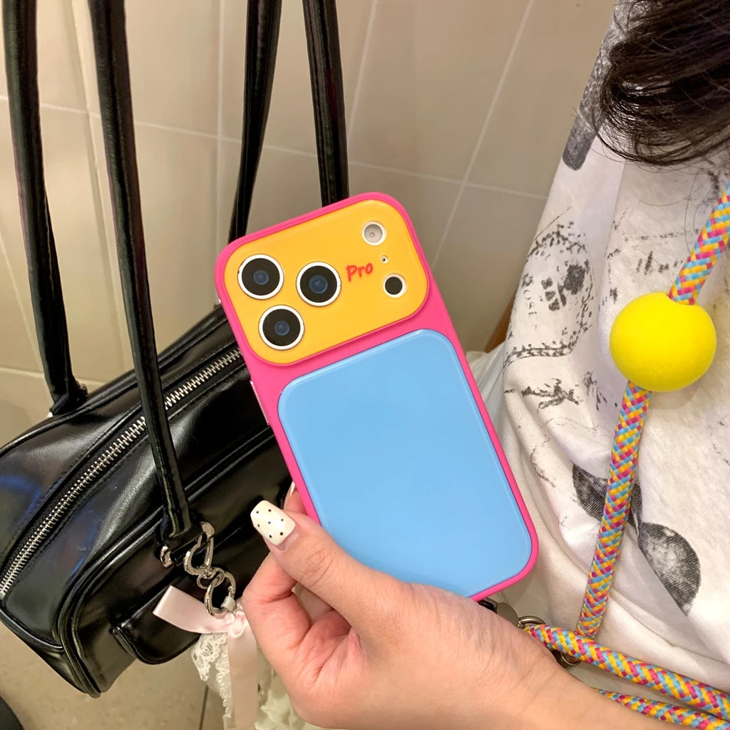 Summer Dopamine Color-Block Phone Case for iPhone