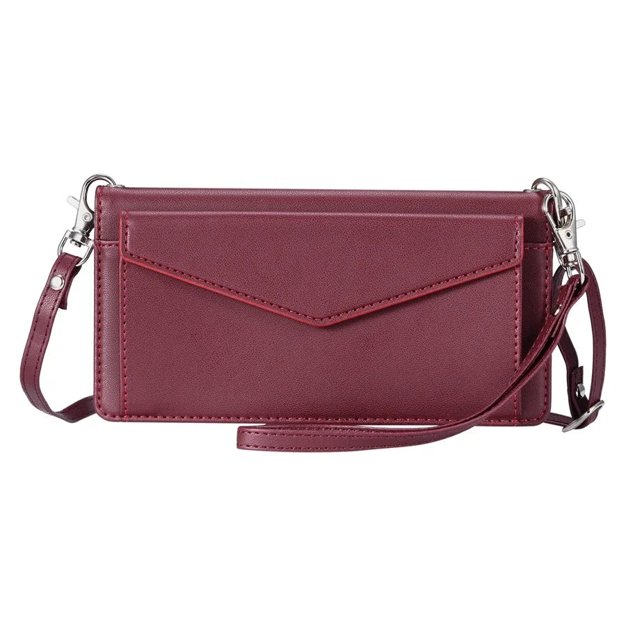 Lanyard Flip Dual Layer Card Slots Wallet Case for iPhone