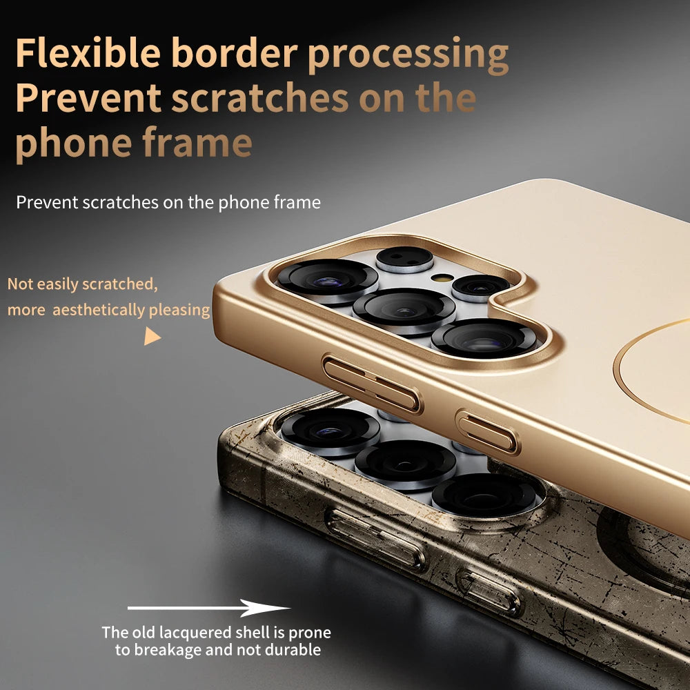 Magsafe Wireless Charging Plating Thin Case For Samsung