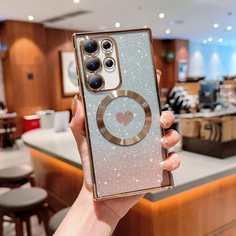 Gradient Glitter Soft Case For Samsung